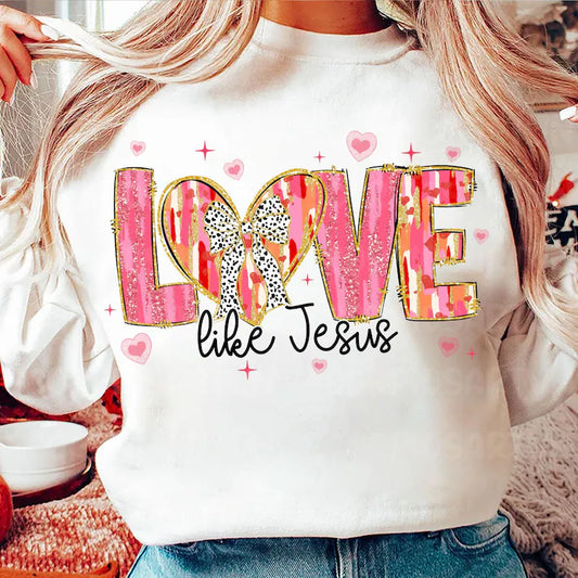 Love like Jesus dotted bow