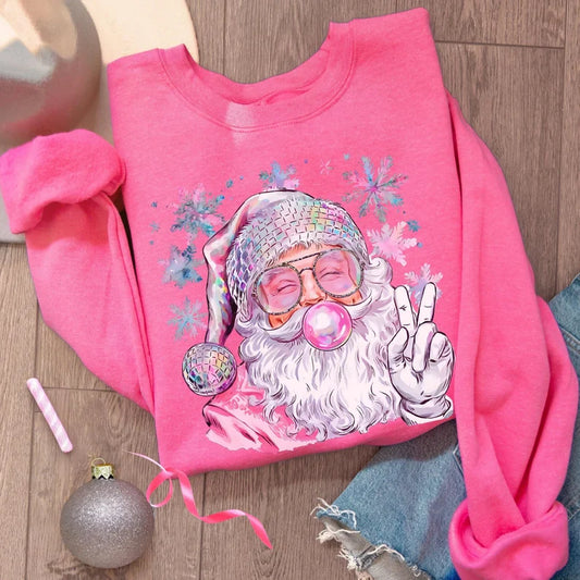 Retro bubblegum Santa