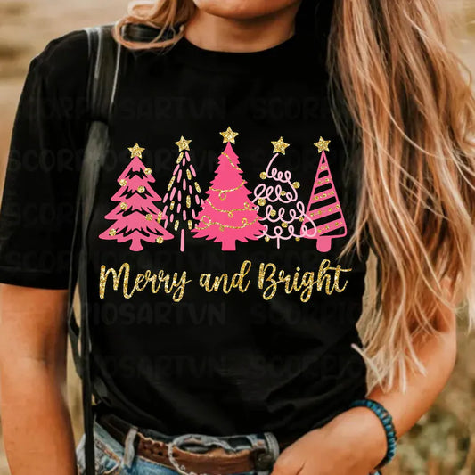 Merry and Bright pink