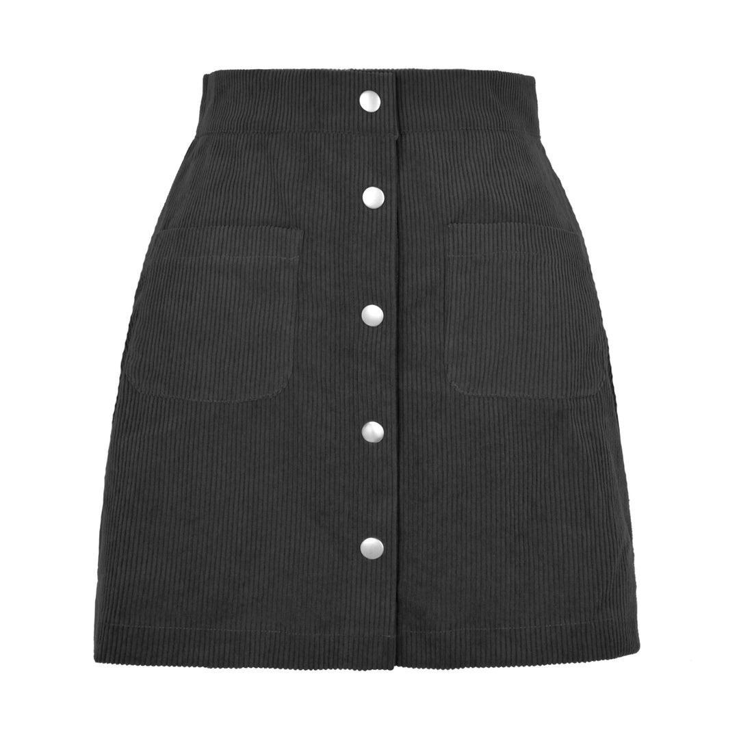 2022 Autumn Winter Corduroy Hip Skirt Single Breasted Slim Fit Solid Skirt Women Clothing